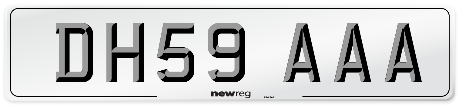 DH59 AAA Number Plate from New Reg